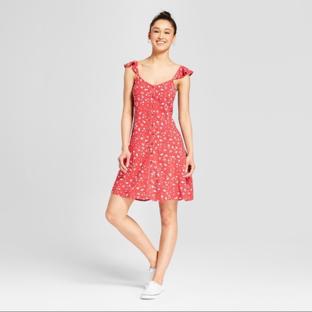 Mossimo Red Floral Dress